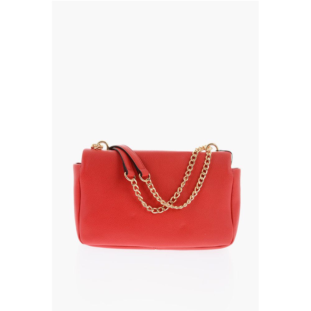 LOVE Textured Faux Leather Shoulder Bag with Golden Logo