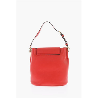 LOVE Textured Faux Leather Bucket Bag with Magnetic Closure