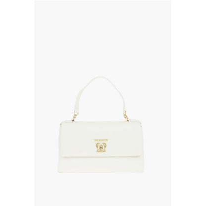 LOVE Faux Leather Bag with Front Monogram and Turn Lock Clos