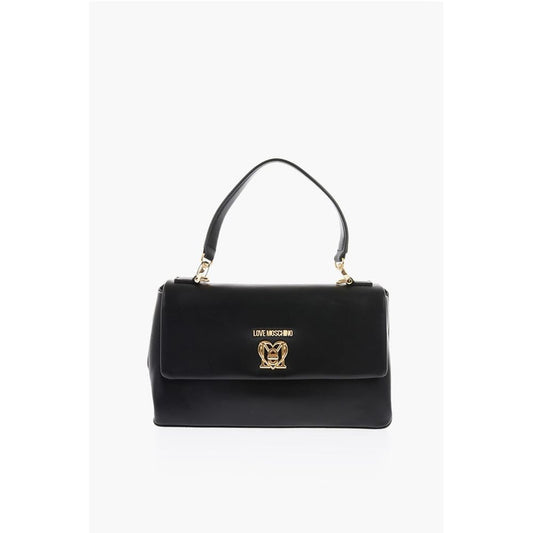LOVE Faux Leather Handle Bag with Removable Shoulder Strap
