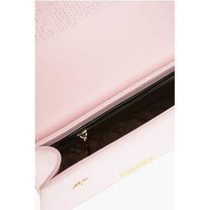 LOVE Golden Clamp Faux Leather Shoulder Bag