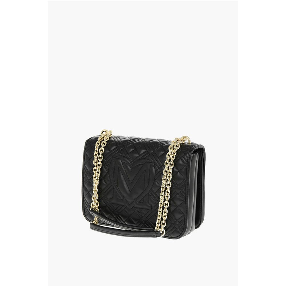 LOVE Quilted faux Leather Bag with Golden Chain