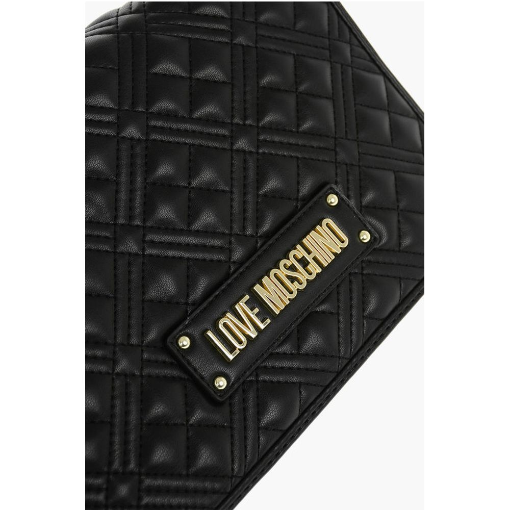 LOVE Quilted faux Leather Bag with Golden Chain