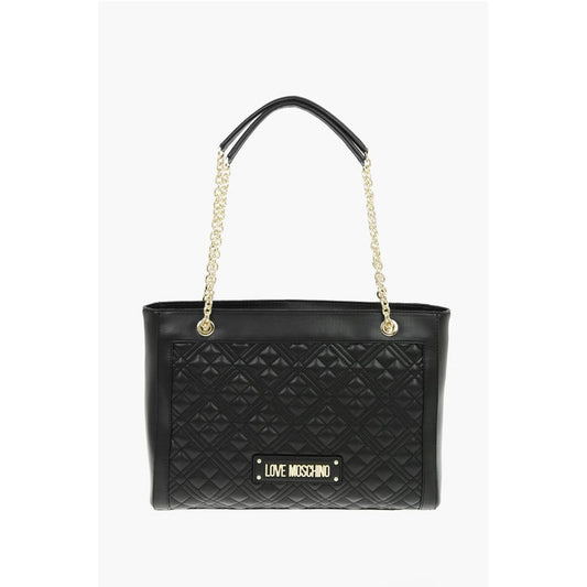 LOVE Quilted Faux Leather Tote Bag with Maxi Monogram