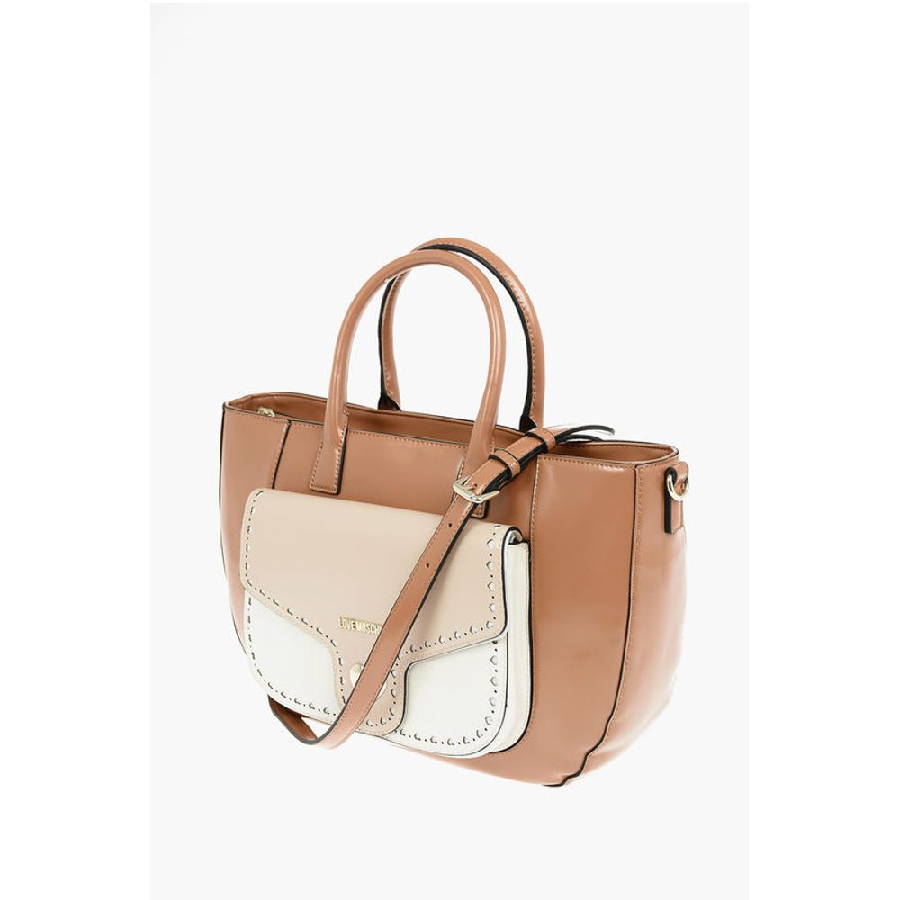 LOVE Removable Shoulder Strap Faux Leather Tote Bag
