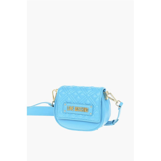 LOVE Faux Leater Crossbody Bag with Quilted Details
