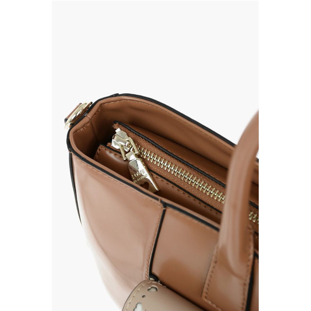 LOVE Removable Shoulder Strap Faux Leather Tote Bag