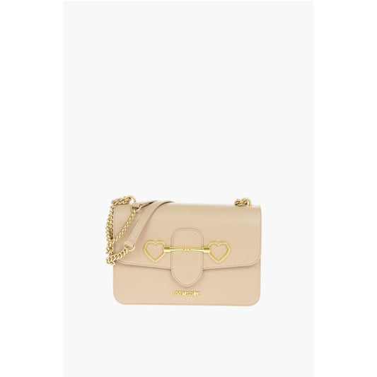 LOVE Faux Leather Shoulder Bag with Maxi Clam Heart Clamp