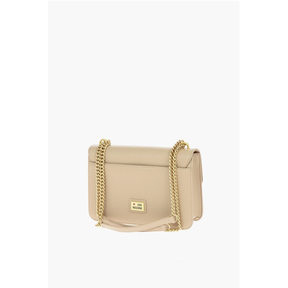 LOVE Faux Leather Shoulder Bag with Maxi Clam Heart Clamp