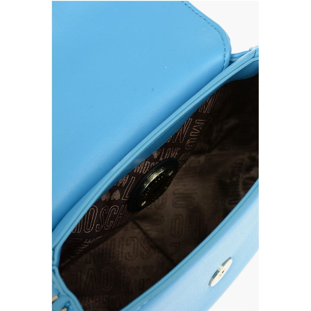LOVE Faux Leater Crossbody Bag with Quilted Details