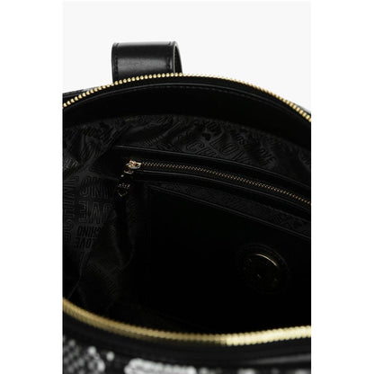 LOVE Snake Effect Faux Leather Tote Bag