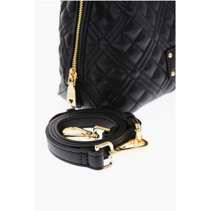 LOVE golden details quilted faux leather bag