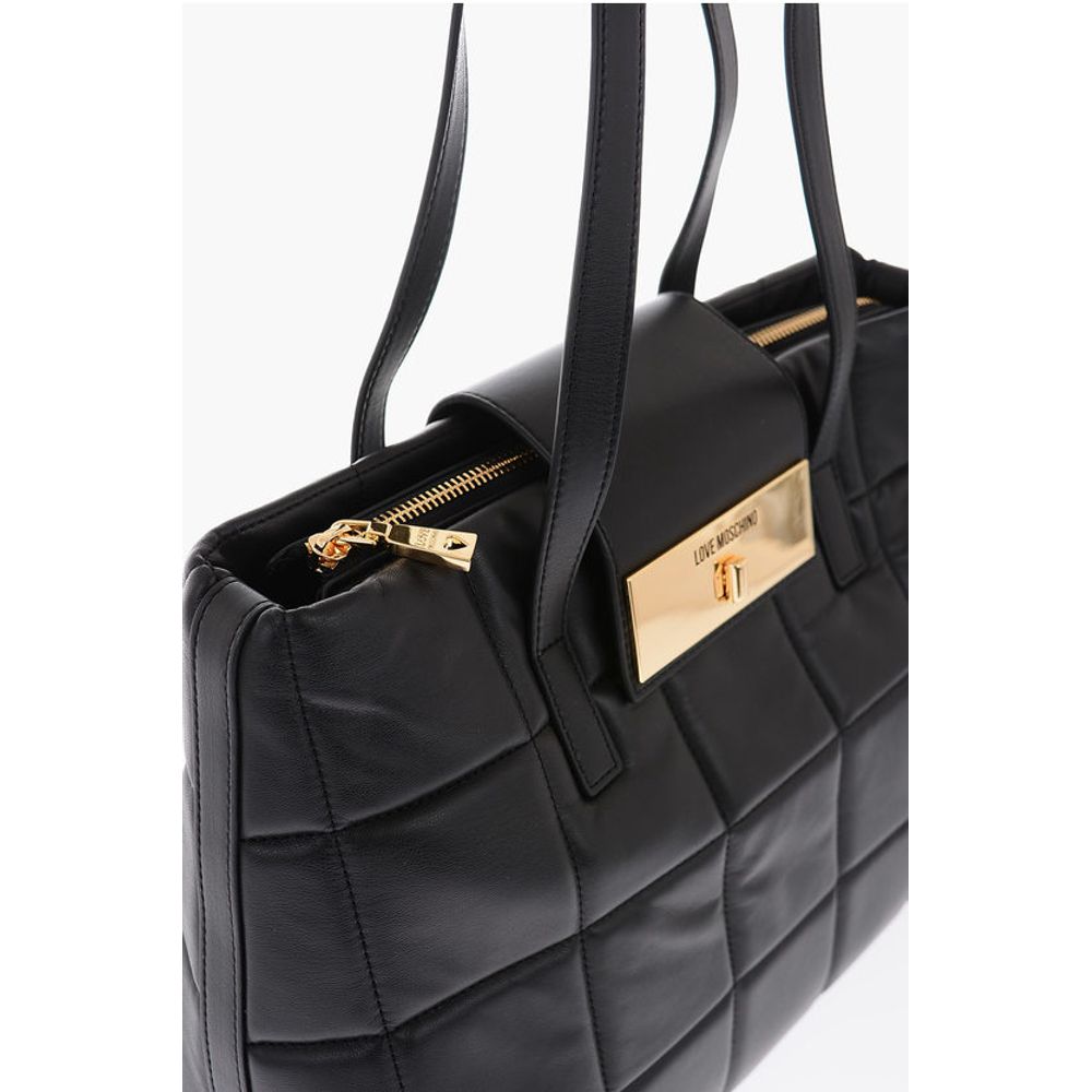 LOVE Faux Leather Padded Tote Bag