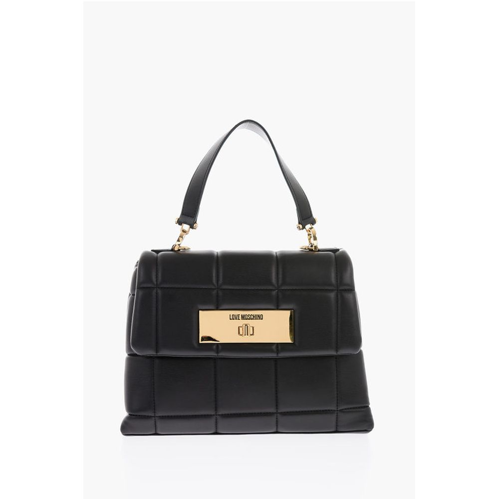 LOVE Faux Leather Padded Bag with Removable Shoulder Strap