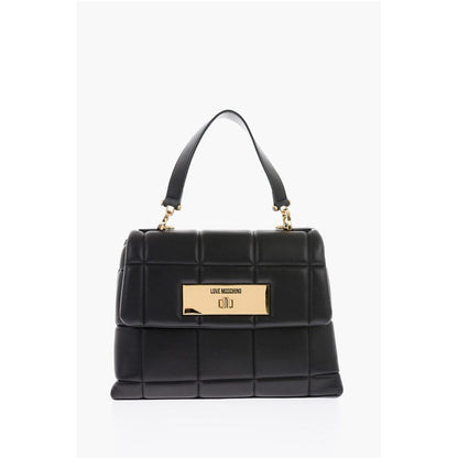 LOVE Faux Leather Padded Bag with Removable Shoulder Strap