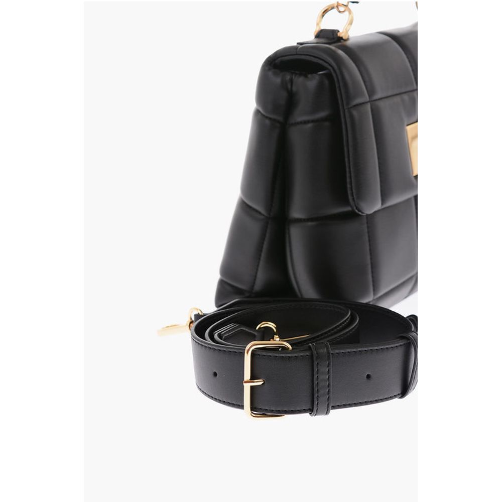 LOVE Faux Leather Padded Bag with Removable Shoulder Strap