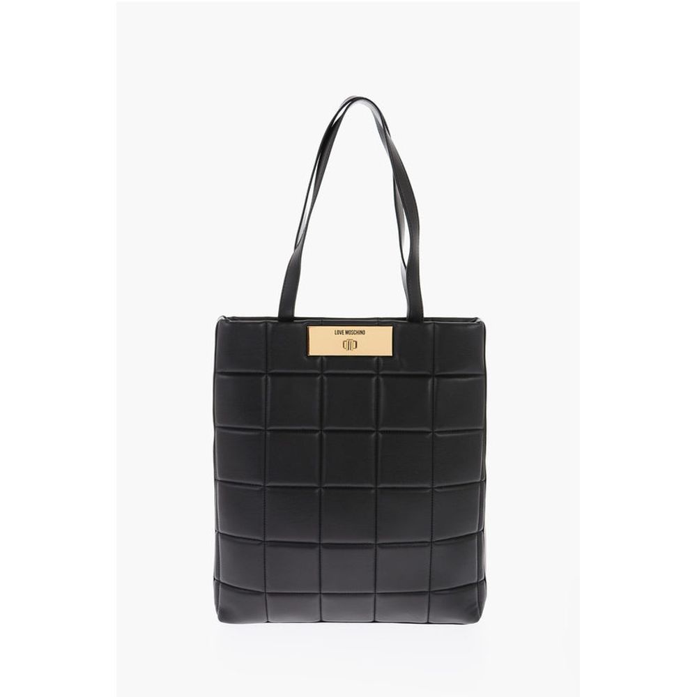 LOVE quilted faux leather shoulder bag