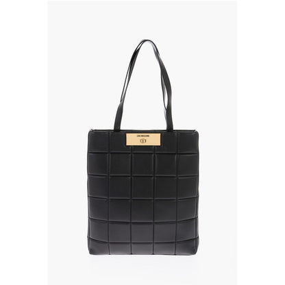LOVE quilted faux leather shoulder bag