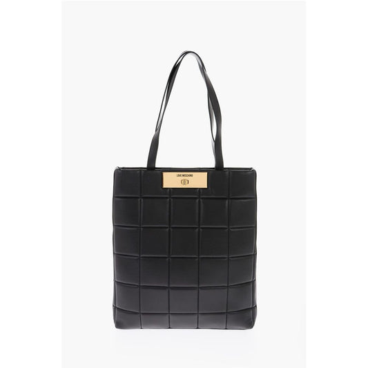 LOVE quilted faux leather shoulder bag