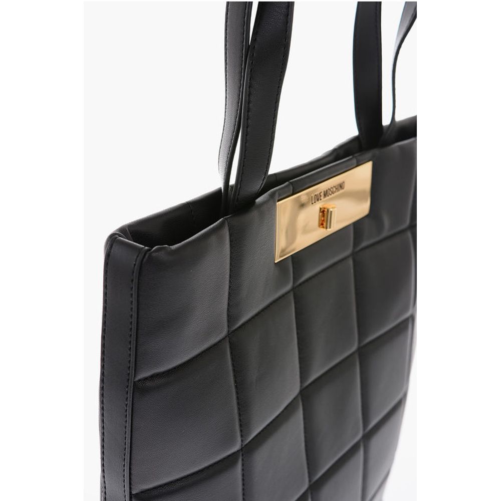 LOVE quilted faux leather shoulder bag