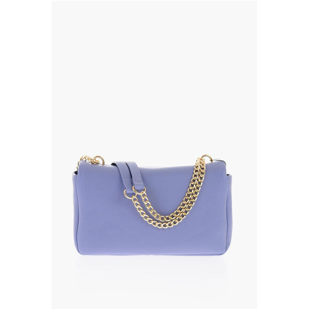 LOVE Textured Faux Leather Shoulder Bag with Golden Logo