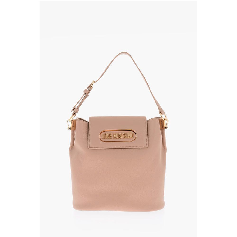 LOVE golden logo faux leather shoulder bag