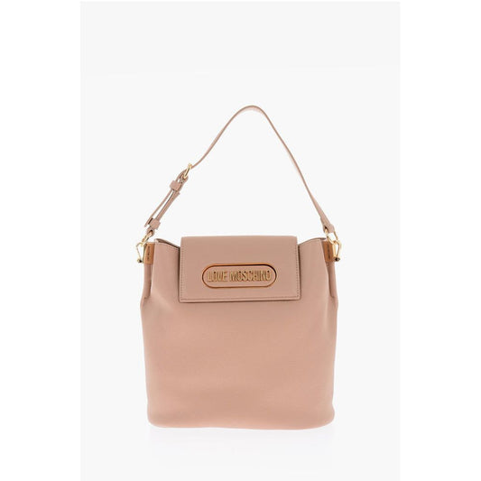 LOVE golden logo faux leather shoulder bag