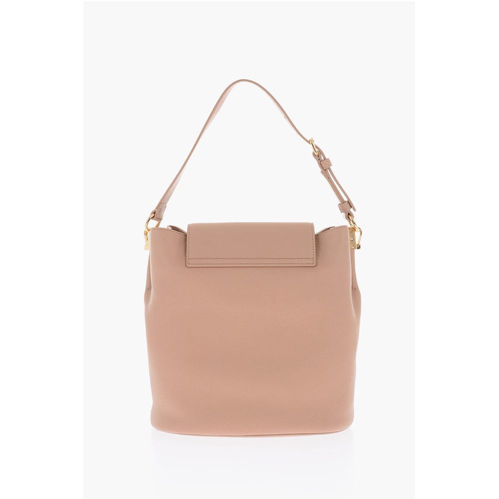 LOVE golden logo faux leather shoulder bag