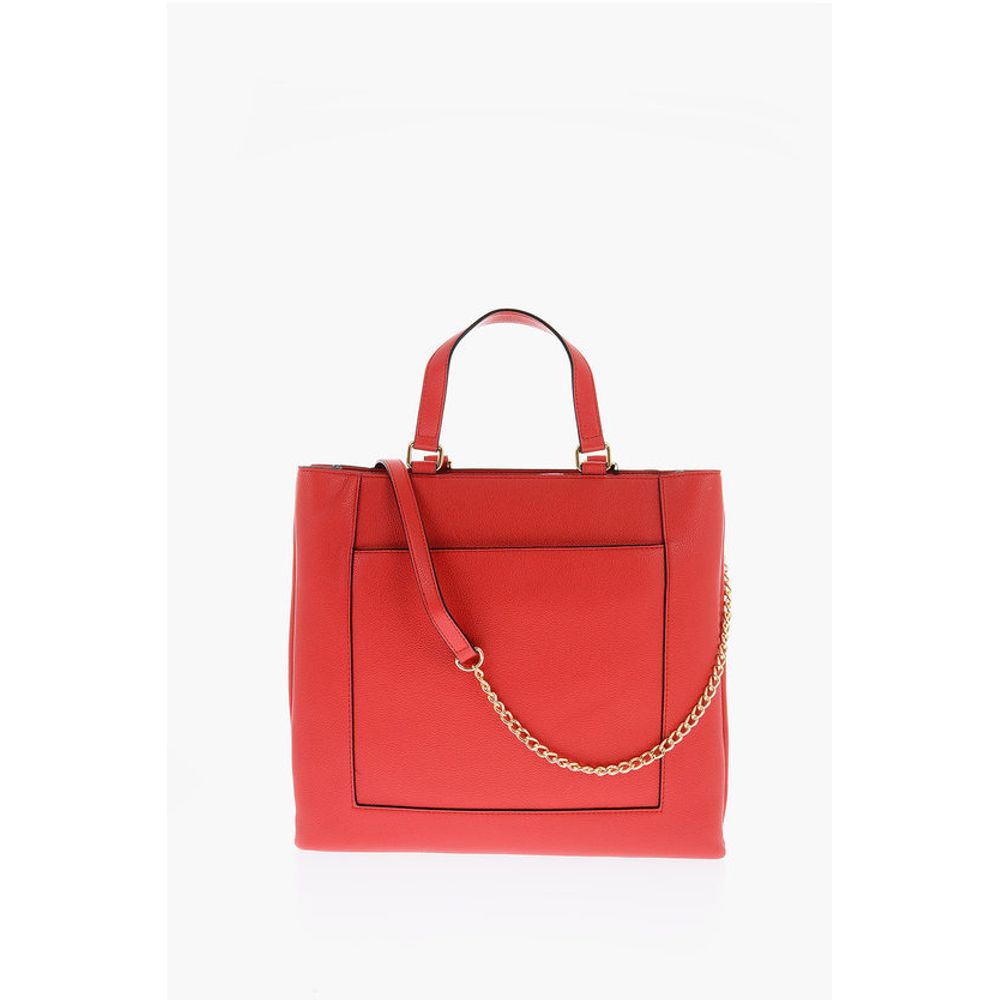 LOVE Faux Leather Rectangular Bag with Maxi Patch Pocket
