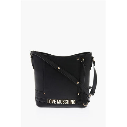 LOVE Texture Faux Leather Tote Bag with Embossed Logo