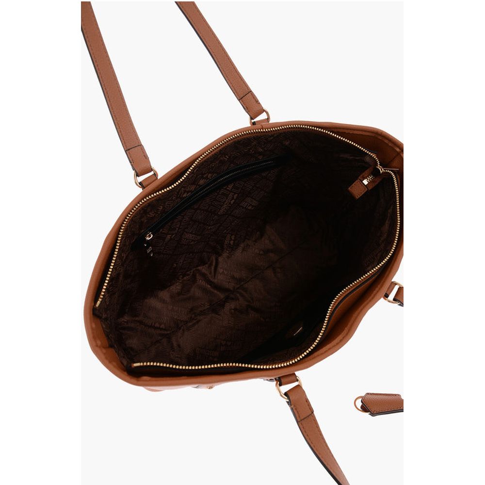 LOVE golden logo faux leather tote bag