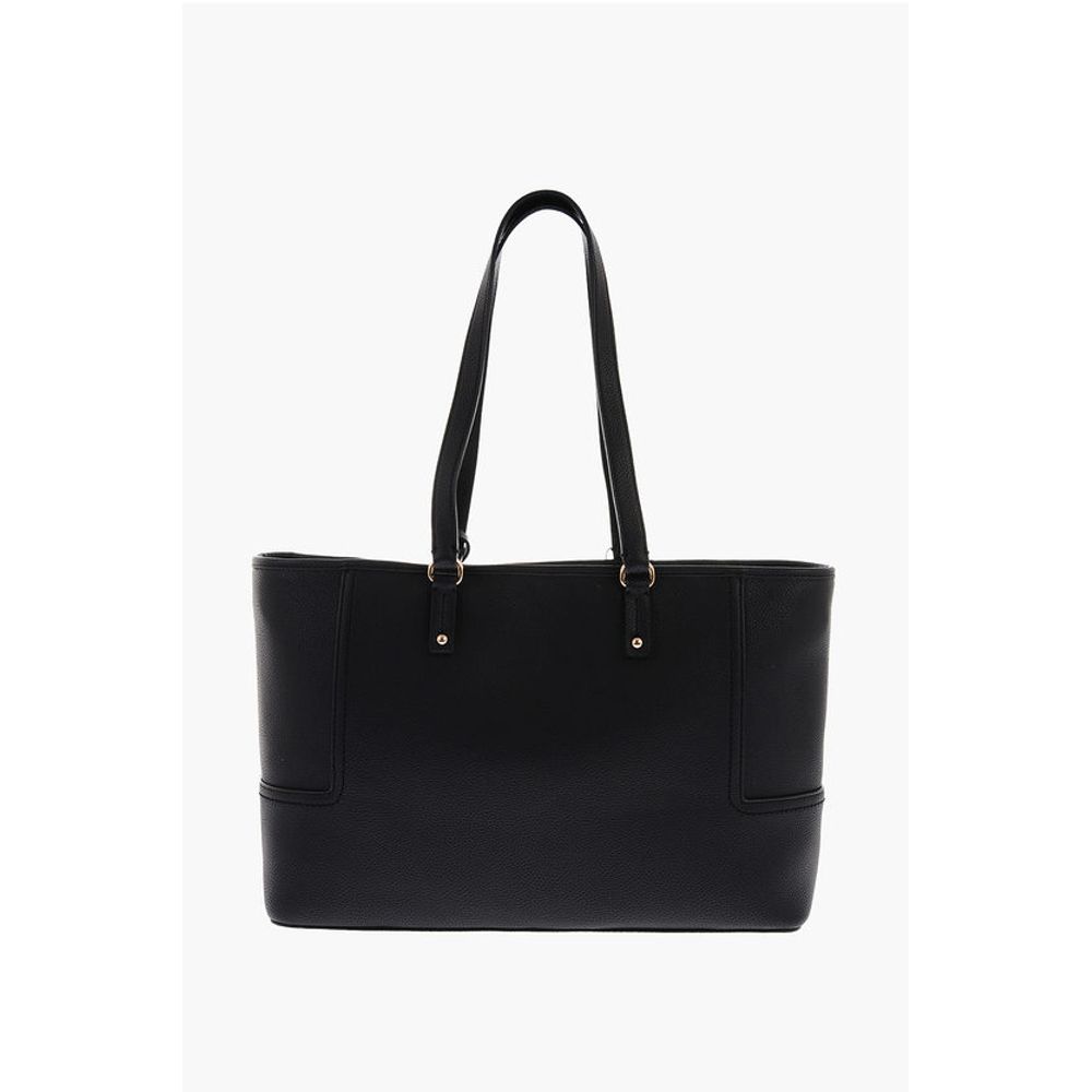 LOVE Textured Faux Leather Tote Bag with Embossed Logo