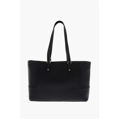 LOVE Textured Faux Leather Tote Bag with Embossed Logo