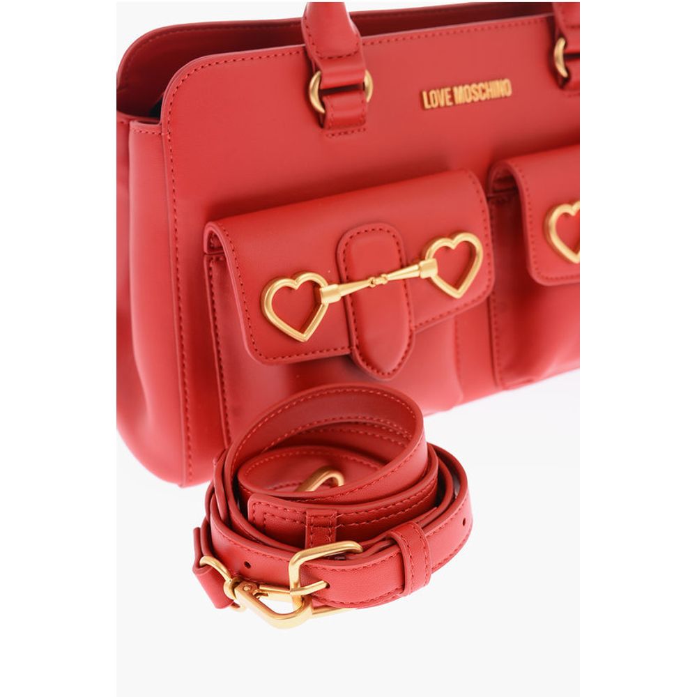 LOVE removable shoulder strap faux leather HEART BIT bag