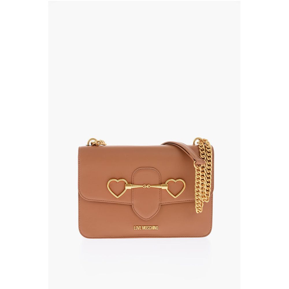 LOVE chain shoulder strap faux leather bag
