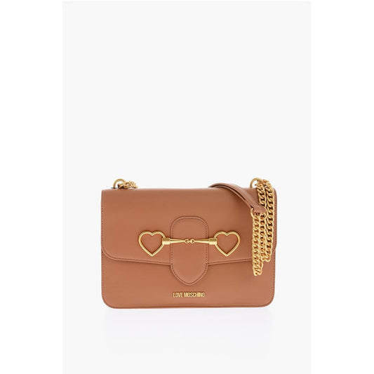 LOVE chain shoulder strap faux leather bag