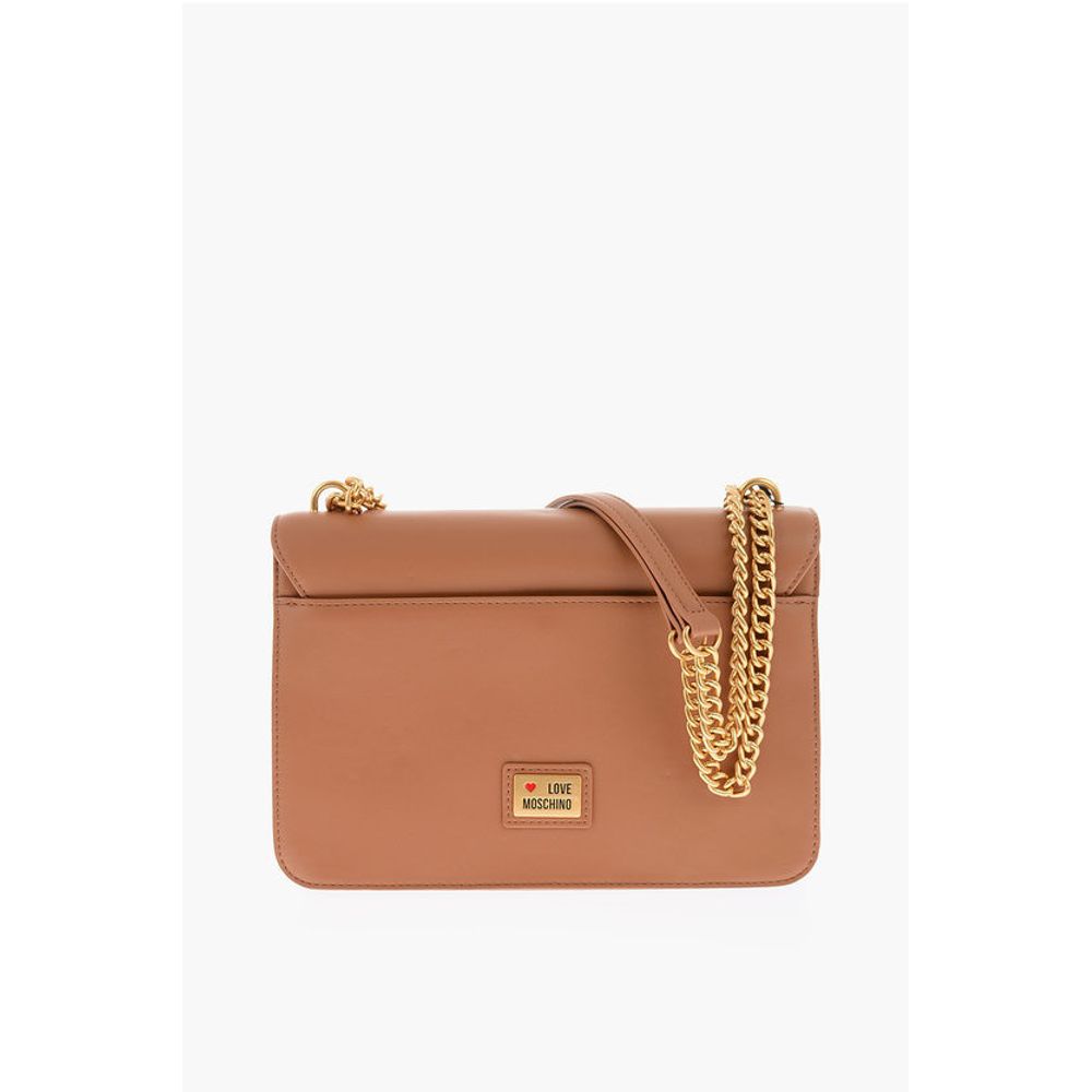 LOVE chain shoulder strap faux leather bag