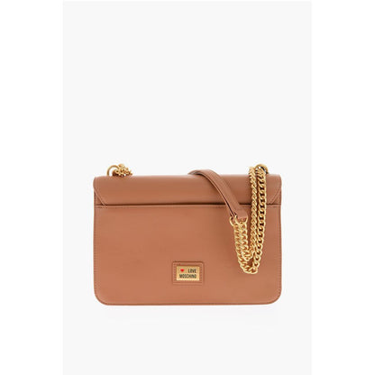 LOVE chain shoulder strap faux leather bag