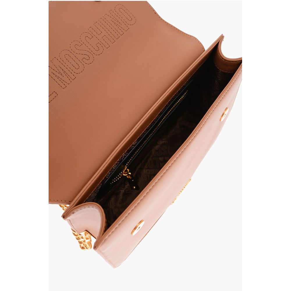 LOVE chain shoulder strap faux leather bag
