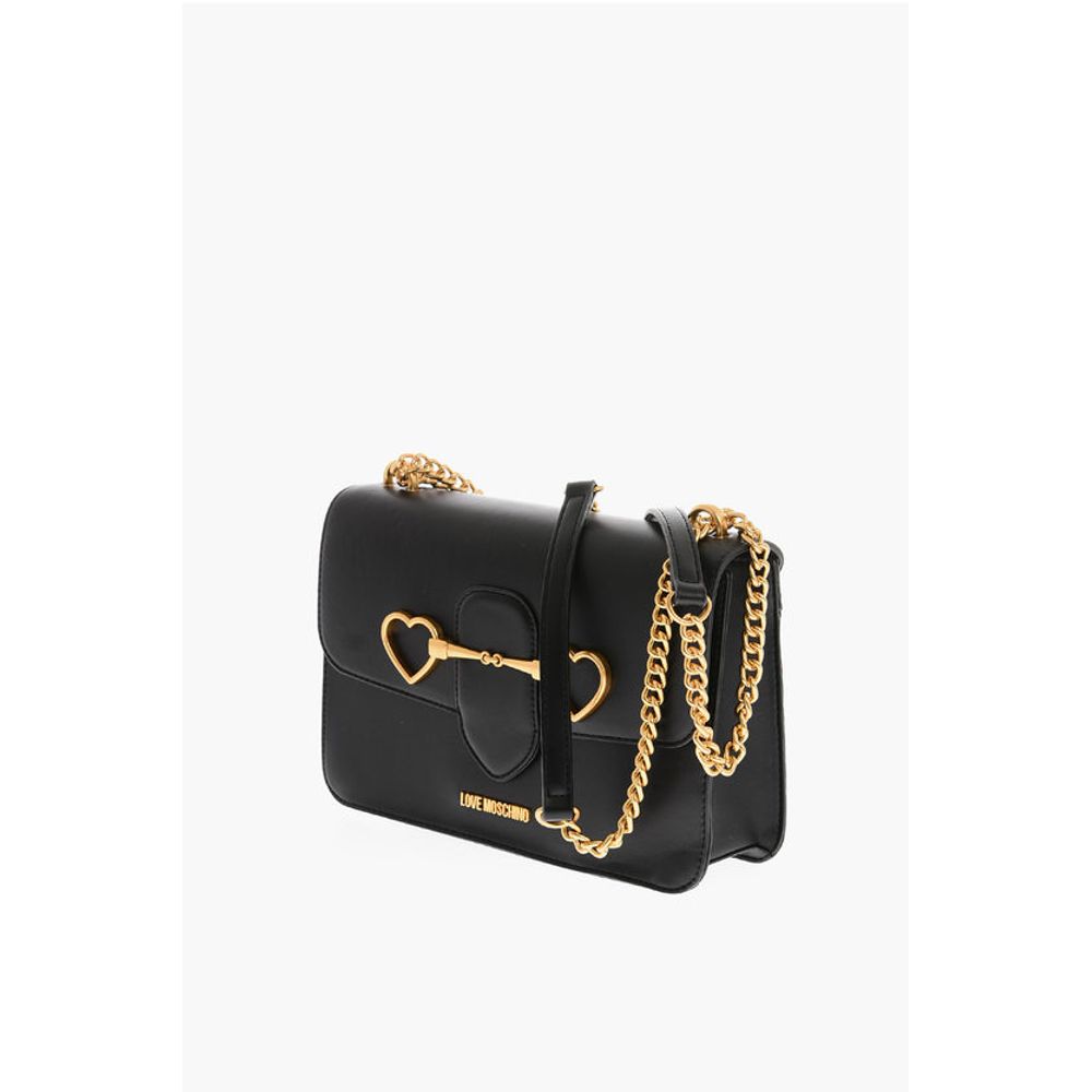 LOVE Chain and Clamp Shoulder Bag