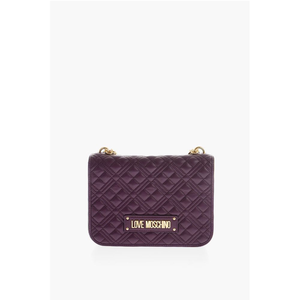 LOVE quilted faux leather shoulder bag