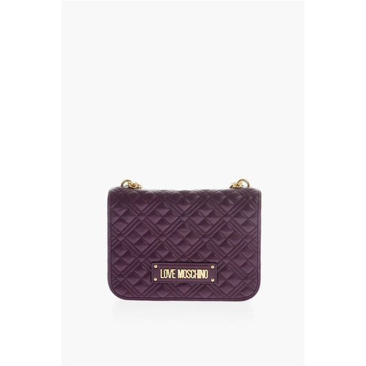 LOVE quilted faux leather shoulder bag
