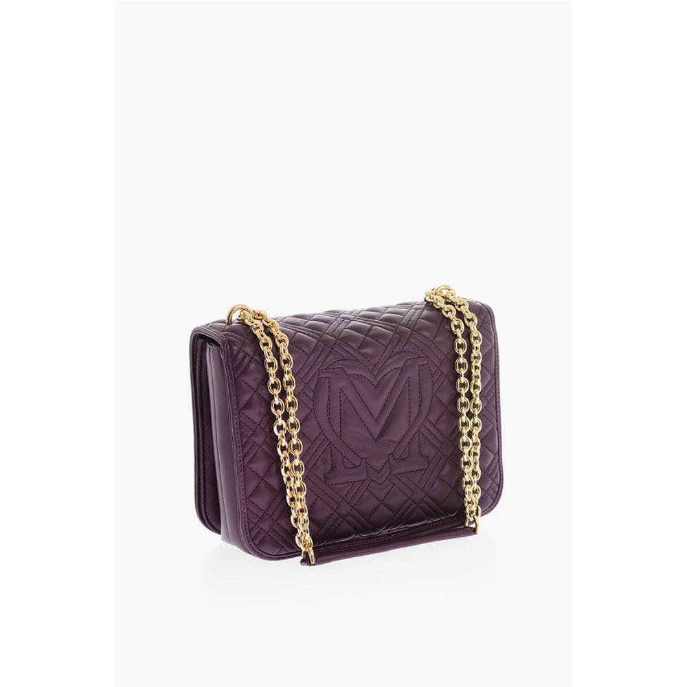 LOVE quilted faux leather shoulder bag