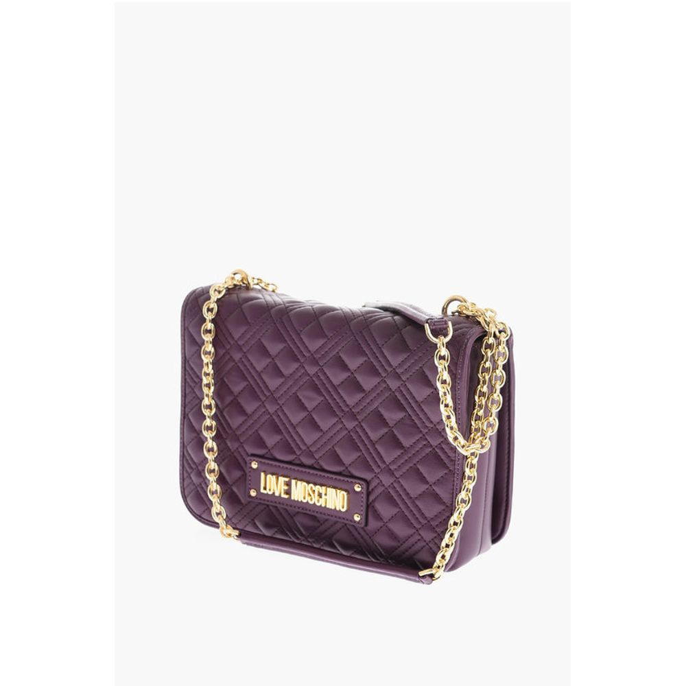 LOVE quilted faux leather shoulder bag