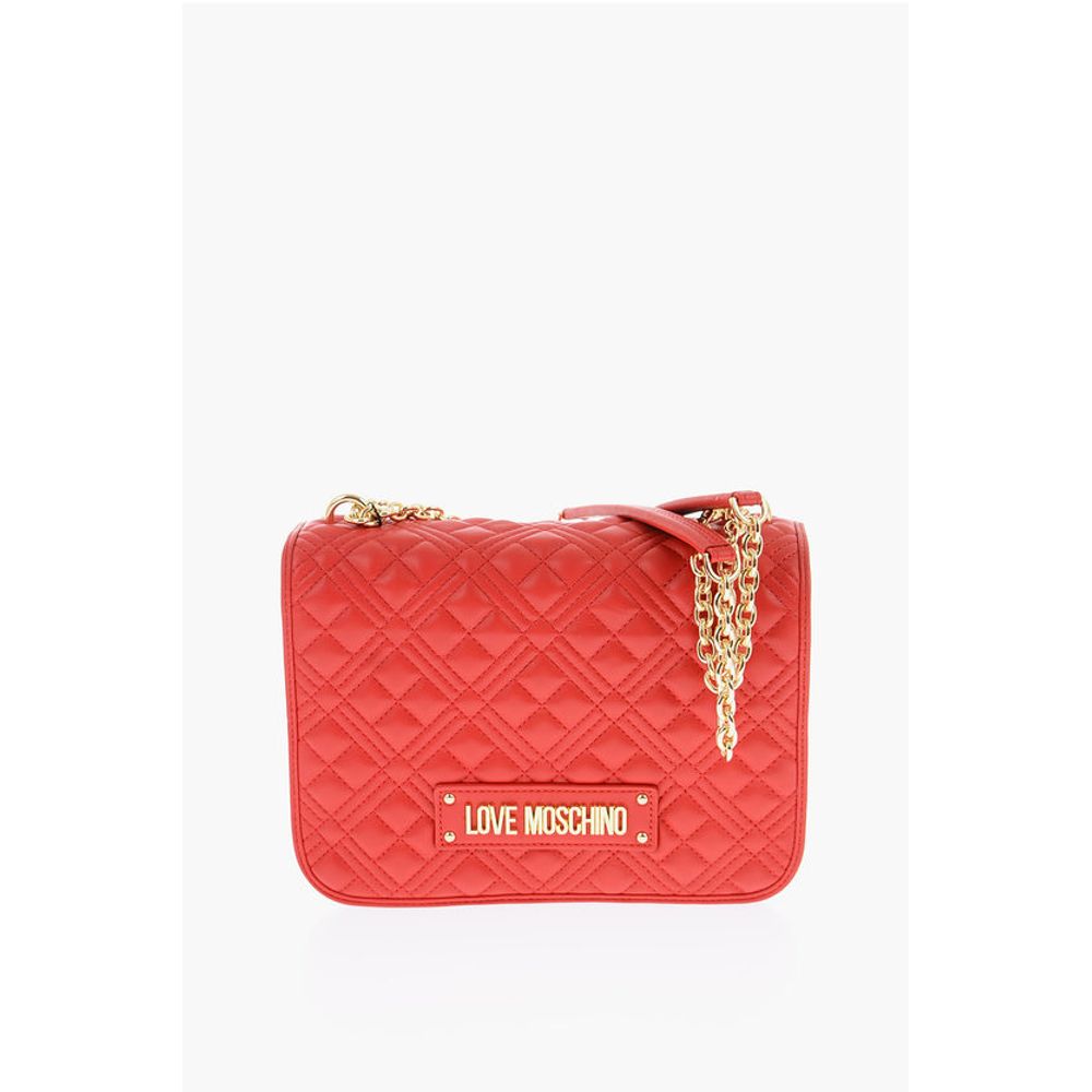 LOVE quilted faux leather shoulder bag