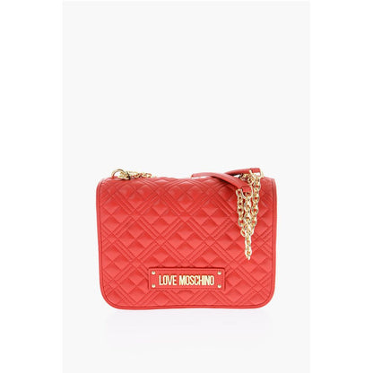LOVE quilted faux leather shoulder bag