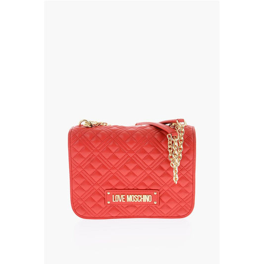 LOVE quilted faux leather shoulder bag