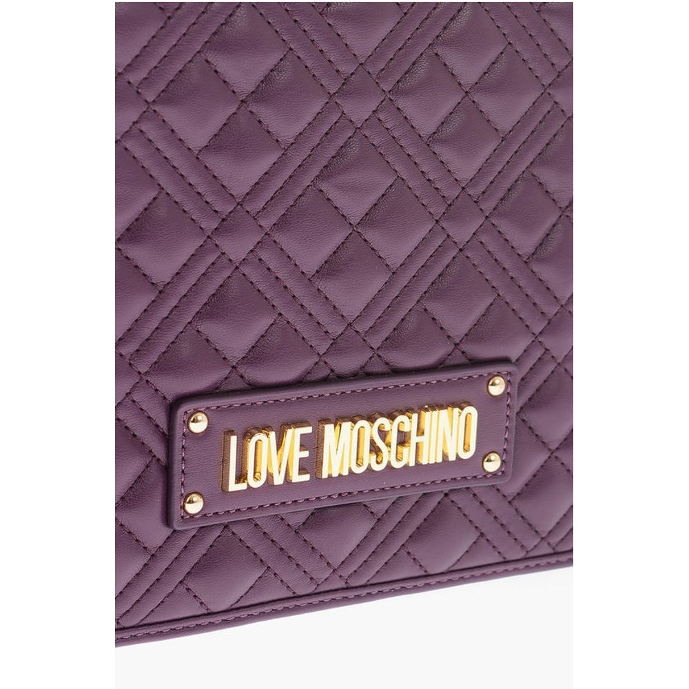 LOVE quilted faux leather shoulder bag