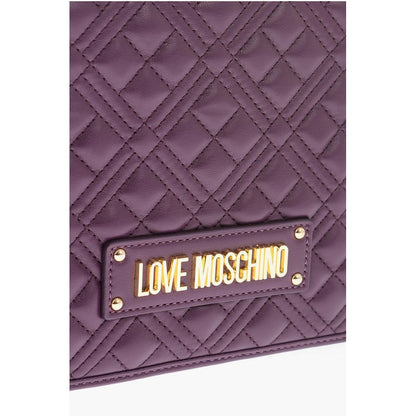 LOVE quilted faux leather shoulder bag
