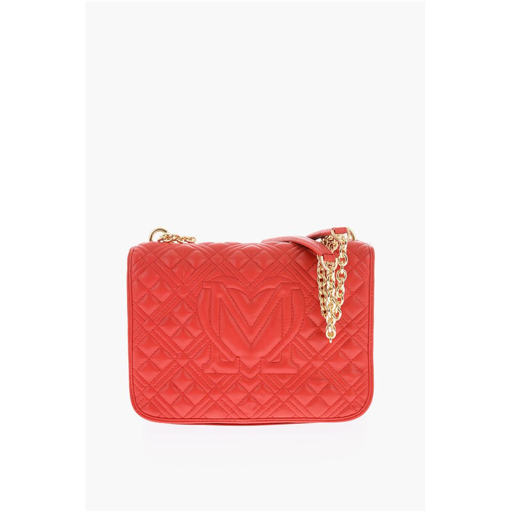 LOVE quilted faux leather shoulder bag
